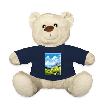 Velika Planina Slovénie Lac de Bled Affiche de voyage - Nounours - bleu marine - Devant
