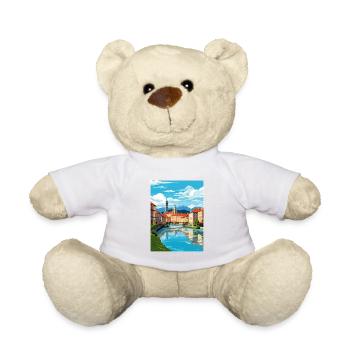 Ljubljana Slowenien Vintage Reiseposter Souvenir - Teddy - Weiß - Vorne