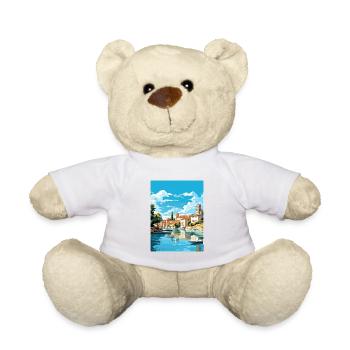 Savonlinna Finlande Vintage voyage affiche Souvenir - Nounours - blanc - Devant
