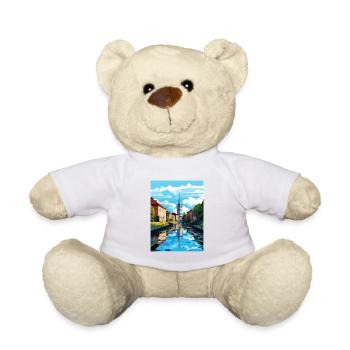 Turku Finlande Vintage voyage affiche WPA Souvenir - Nounours - blanc - Devant