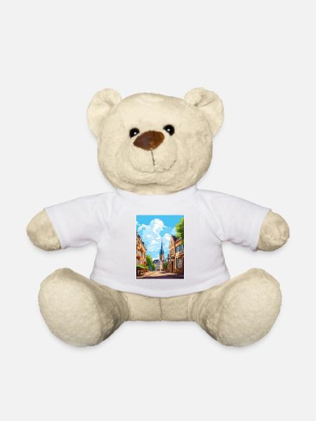 Mainz Dekoration Deutschland Vintage Reiseposter WPA - Teddy - Weiß