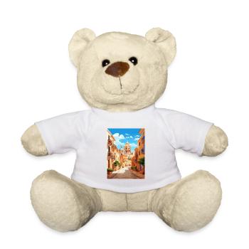 Alicante Espagne affiche de voyage vintage WPA Souvenir - Nounours - blanc - Devant
