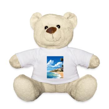Costa Dorara Espagne Affiche de voyage vintage Souvenir - Nounours - blanc - Devant