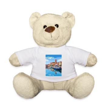 Figueres Espagne affiche de voyage vintage WPA Souvenir - Nounours - blanc - Devant