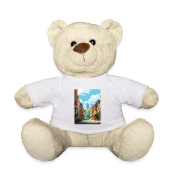 Lille Frankreich Vintage Reiseplakat WPA Souvenir - Teddy - Weiß - Vorne