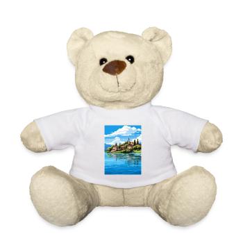 Lac Varèse Italie Vintage Travel Poster Souvenir - Nounours - blanc - Devant