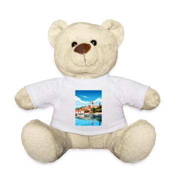 Budva Monténégro vintage Affiche de voyage Souvenir - Nounours - blanc - Devant