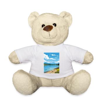 Lac Banyoles Espagne Ibiza Déco Affiche De Voyage - Nounours - blanc - Devant