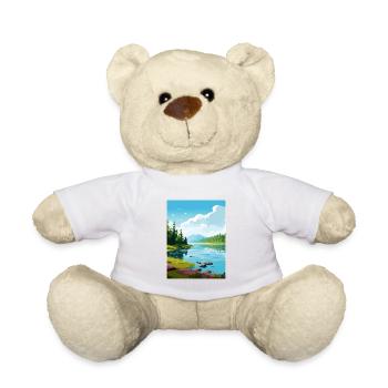 Lake Sainte Croix Deco Vintage Travel Poster WPA - Teddy Bear - white - Front