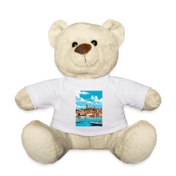Koper Slovénie affiche de voyage vintage WPA Souvenir - Nounours - blanc - Devant