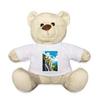 Predjama Burg Slowenien Bleder See Reiseposter - Teddy - Weiß - Vorne