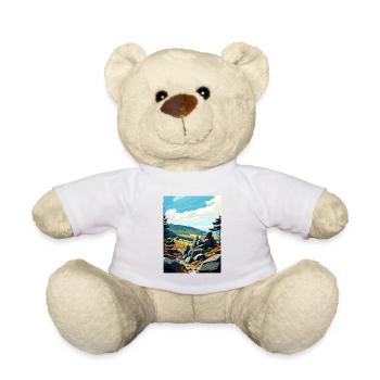 Karkonosze Pologne Vintage voyage affiche Souvenir - Nounours - blanc - Devant