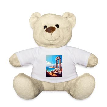 Délos Grèce Décoration Vintage Voyage Affiche WPA - Nounours - blanc - Devant