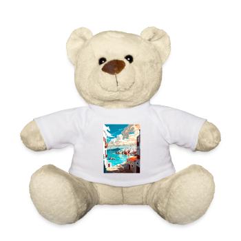 Naxos Greece Decoration Vintage Travel Poster WPA - Teddy Bear - white - Front