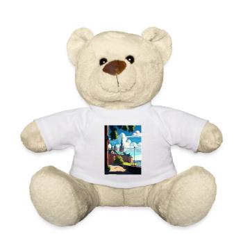 Vasteras Suède Vintage voyage affiche WPA Souvenir - Nounours - blanc - Devant