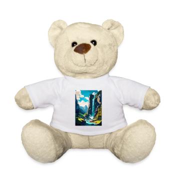 Chutes de Trummelbach Suisse Affiche de voyage - Nounours - blanc - Devant