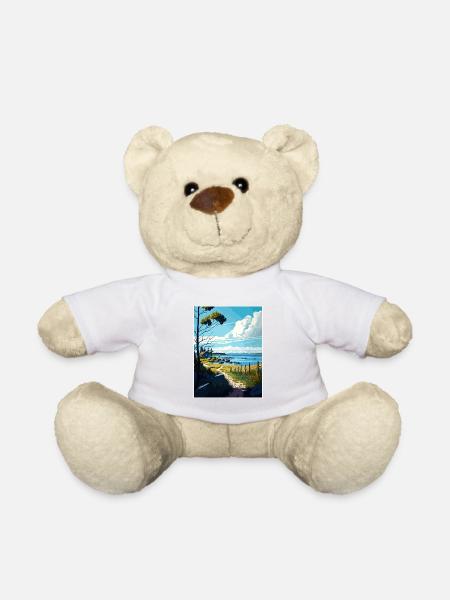 Oland Schweden Vintage Reiseposter WPA Souvenir - Teddy - Weiß