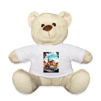 Orebro Suède Vintage voyage affiche WPA Souvenir - Nounours - blanc - Devant