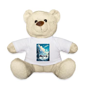 Kiruna Suède Vintage voyage affiche WPA Souvenir - Nounours - blanc - Devant