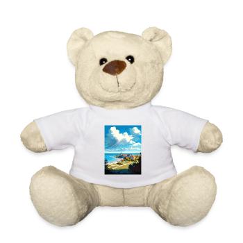 Gotland Suède Vintage voyage affiche WPA Souvenir - Nounours - blanc - Devant
