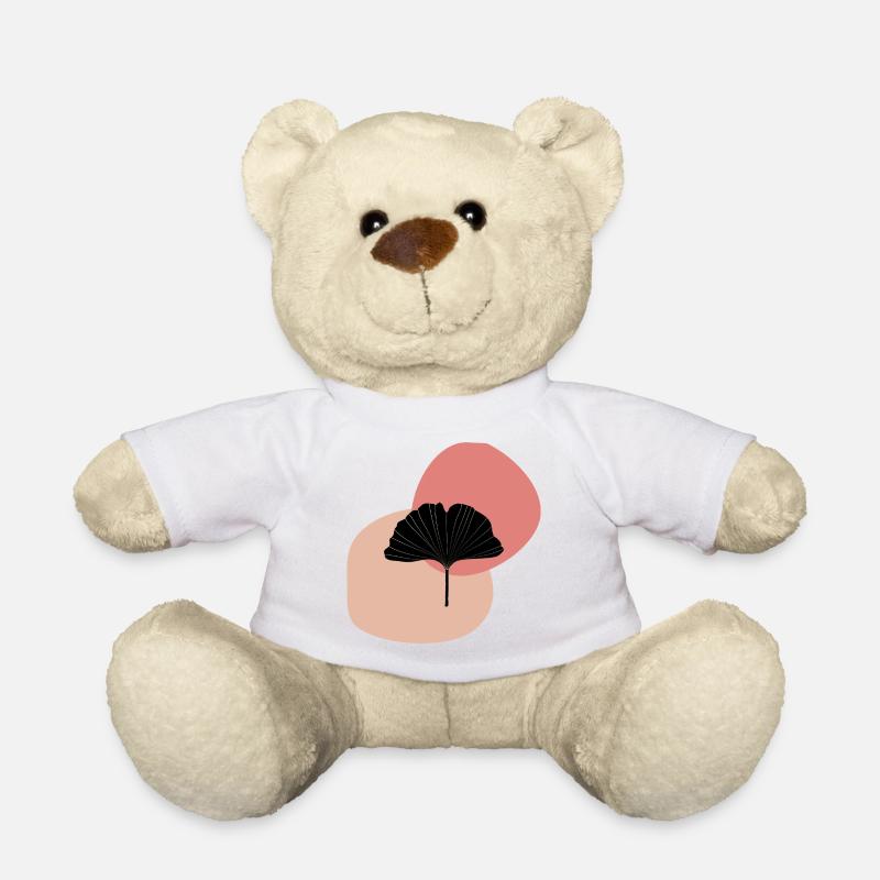 Gingko Blatt midcentury modern - Teddy - Weiß