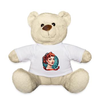 Rockabilly / Pin-up Girl / Frauenpower / 50er - Teddy - Weiß - Vorne