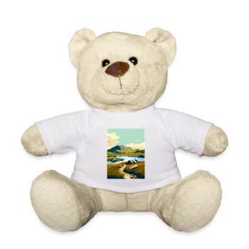 Connemara Decoration Ireland Vintage Travel Poster - Teddy Bear - white - Front