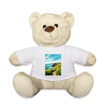 St Davids Head Pembrokeshire Vintage-Reiseposter - Teddy - Weiß - Vorne