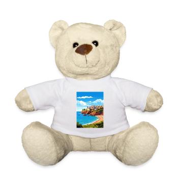 Costa Brava Spain Vintage Travel Poster Souvenir - Teddy Bear - white - Front