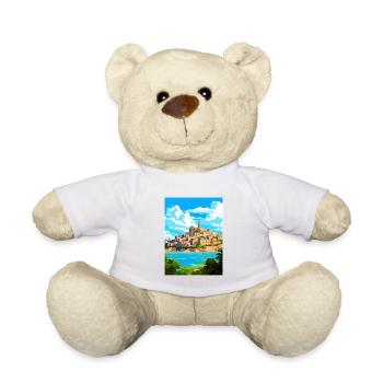 Mallorca Spanien Vintage Reiseposter WPA Souvenir - Teddy - Weiß - Vorne
