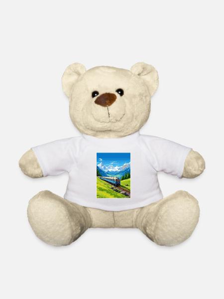 Orient Express Europa Deko Vintage Reiseposter - Teddy - Weiß