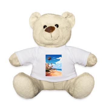 Costa Blanca Spain Vintage Travel Poster Souvenir - Teddy Bear - white - Front