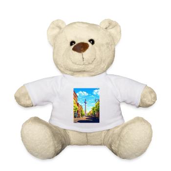 Berlin Germany Vintage Travel Poster WPA Souvenir - Teddy Bear - white - Front