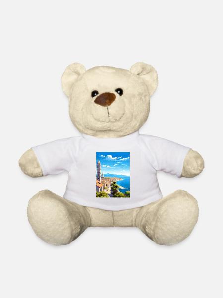 Split Kroatien Vintage Reiseposter WPA Souvenir - Teddy - Weiß