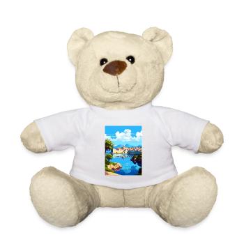 Dubrovnik Kroatien Vintage Reiseposter Souvenir - Teddy - Weiß - Vorne