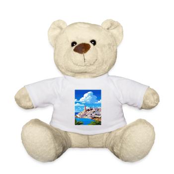 Ibiza Spain Vintage Travel Poster WPA Souvenir - Teddy Bear - white - Front