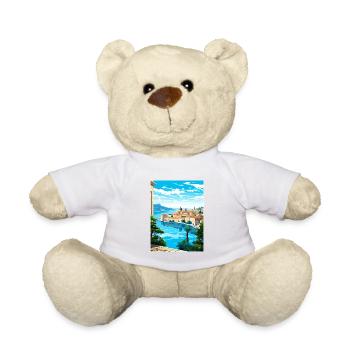Dubrovnik Kroatien Vintage Reiseposter Souvenir - Teddy - Weiß - Vorne