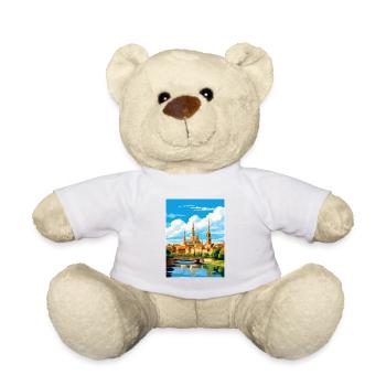 Saragossa Spanien Vintage Reiseposter WPA Souvenir - Teddy - Weiß - Vorne