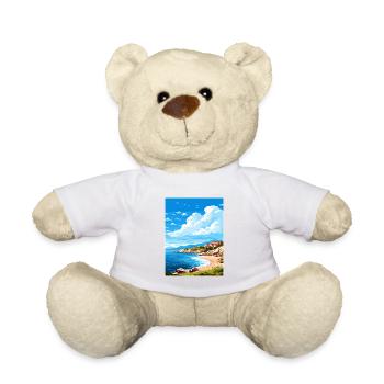 Zakynthos Grèce Décoration Grec Voyage Affiche - Nounours - blanc - Devant