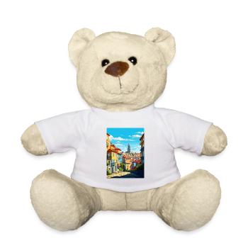 Porto Portugal Vintage Reiseposter WPA Souvenir - Teddy - Weiß - Vorne