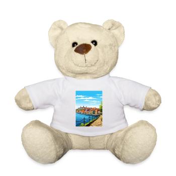 Porto Portugal Vintage Reiseposter WPA Souvenir - Teddy - Weiß - Vorne