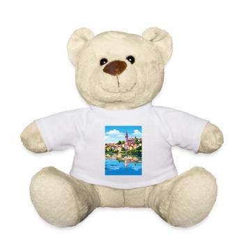 Tomar Portugal Vintage voyage affiche WPA Souvenir - Nounours - blanc - Devant