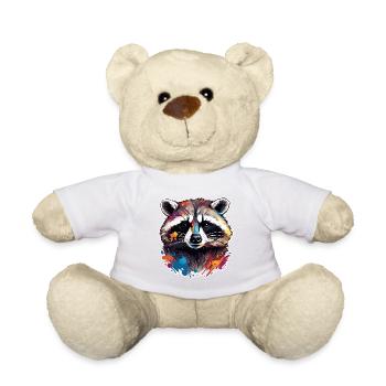 Raccoon / Animal / Zoo / Wild / Cute / Predator - Teddy Bear - white - Front