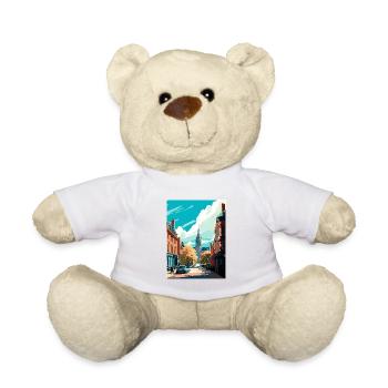 Leeds England Yorkshire Vintage Reiseposter WPA - Teddy - Weiß - Vorne