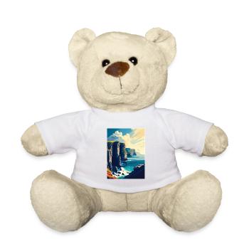 Falaises de Moher Irlande Vintage voyage affiche WPA - Nounours - blanc - Devant