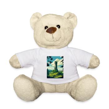 Wallace Monument Ecosse Affiche de voyage Vintage - Nounours - blanc - Devant