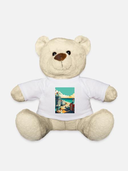 Brighton Pier Seascape Uk Vintage Reiseposter - Teddy - Weiß
