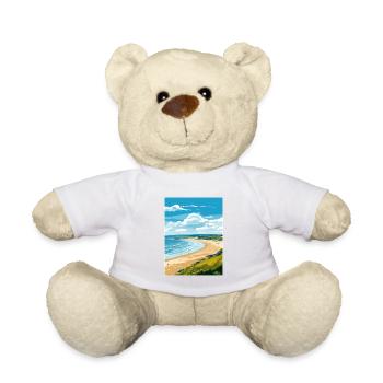 Portstewart Strand Irlande Affiche de voyage Vintage - Nounours - blanc - Devant