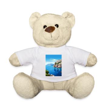 Capri Italy Decoration Vintage Travel Poster WPA - Teddy Bear - white - Front