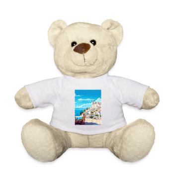 Ibiza Spain Vintage Travel Poster WPA Souvenir - Teddy Bear - white - Front